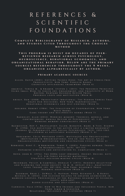 Choices Method: 9-Week Decision Challenge